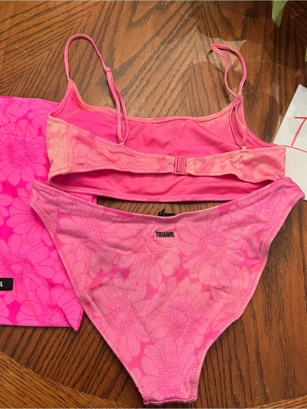 Triangl Mica Pitaya Floral L Pink Floral Bikini SET LARGE - Picture 5 of 7